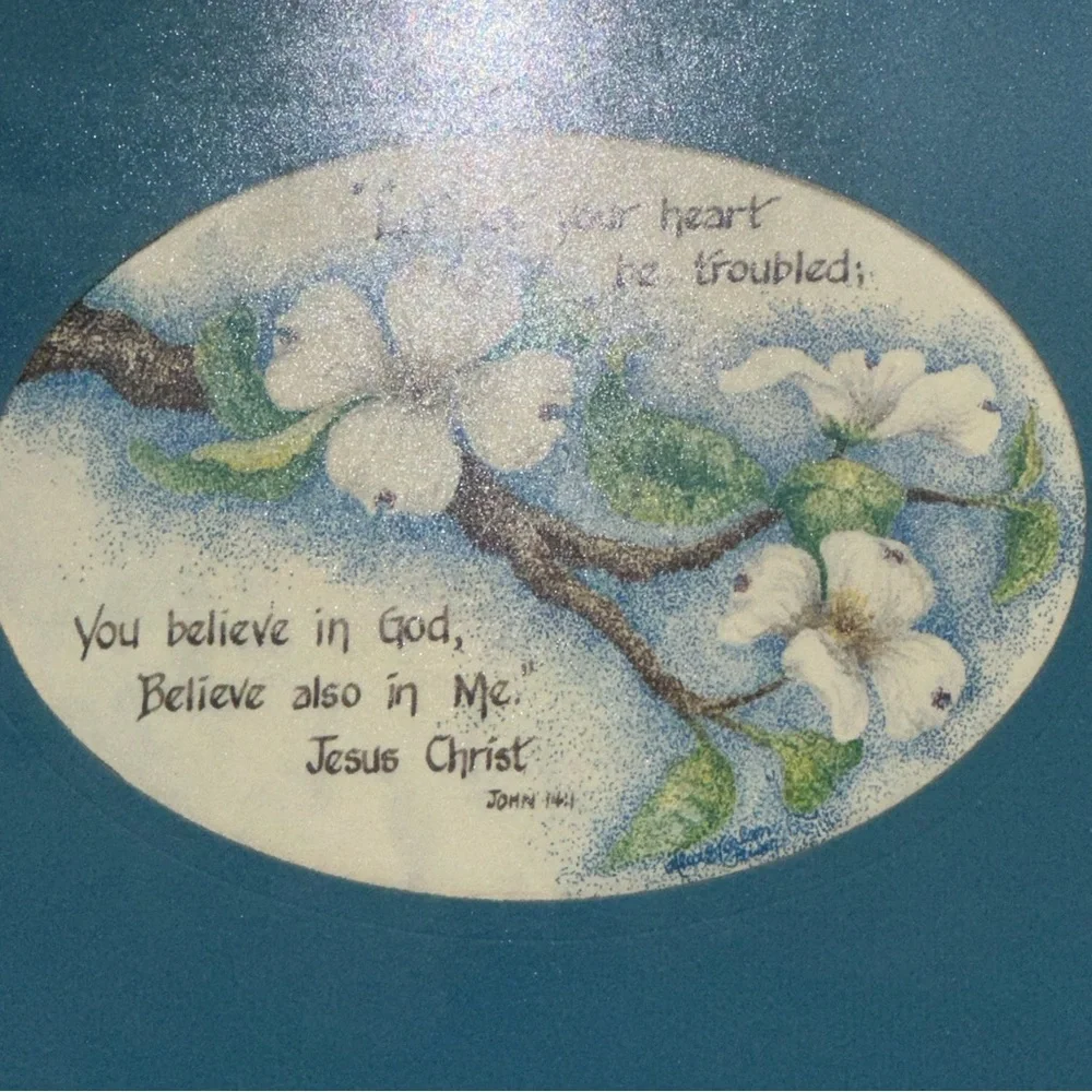Framed Art Dogwood John 14:1 Quote Christian Art Piece